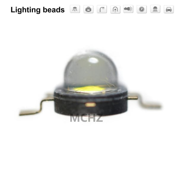 30pcs 1W high power white LED light-emitting diode lamp beads with aluminum plate fins 110-130 LM ( lumens ) for DIY lights