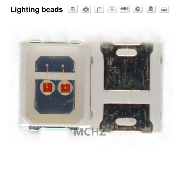 1000pcs/lot SMD LED 2835 lamp beads highlight 0.8w 300 ma 2V-2.6V yellow Amber 588nm 590nm light-emitting diode