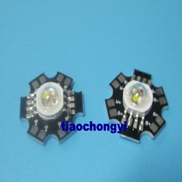 10pcs 4W RGBW high power led bead red green blue warm white 4chip on 20mm pcb