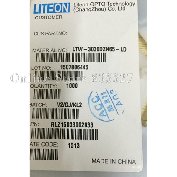 200pcs/lot 3030 48-50V 20ma 1.6W pure / neutral / cool white SMD LED lamp beads light emitting diode dual chip LTW-3030DZN