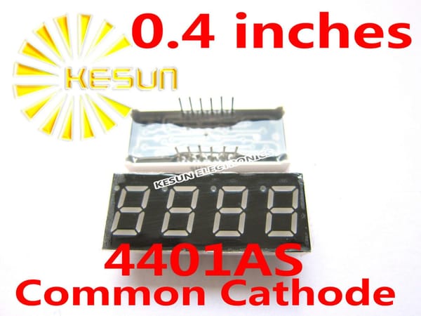 5PCS x 0.4 inches Red Common Cathode/Anode 4 Digital Tube 4401AS 4401BS LED Display Module Light Beads