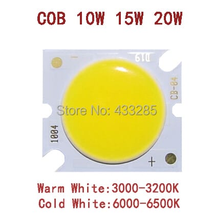 10W 15W 20W  COB LED beads  Pure white surface light source   Chip Free Shipping 23*25MM