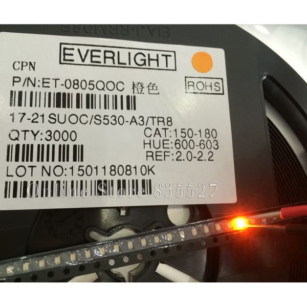 3000PCS/LOT 2012 0805 orange SMD lamp beads Ultra bright 150-180mcd LED light emitting diode leds highlight