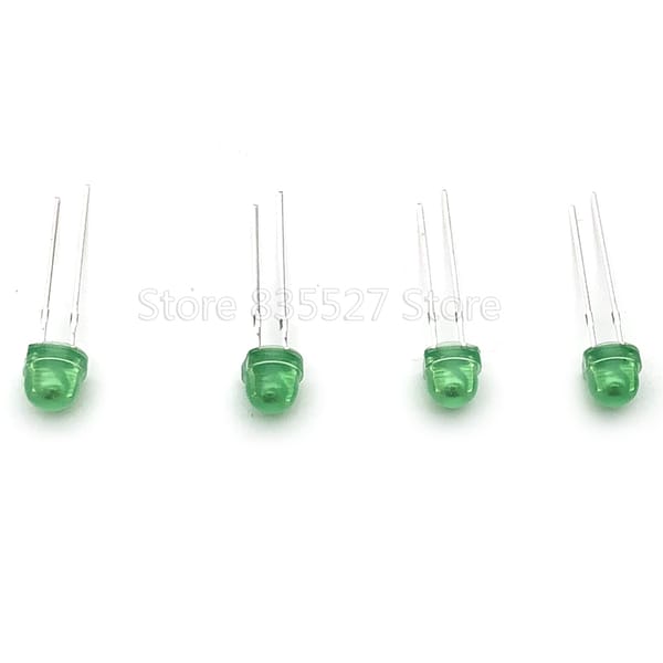 1000pcs/lot  green shell turn green light 5mm straw hat LED lamp beads LED Light-emitting diodes (leds)