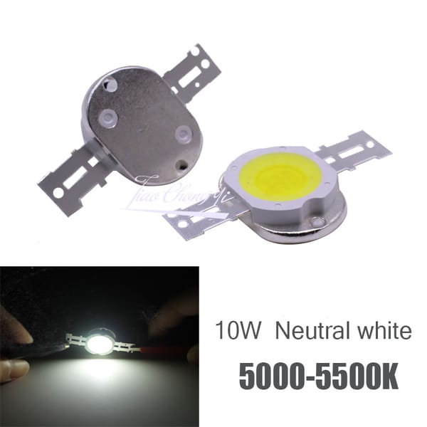 10W High Power LED Chip  Neutral White 5000k Lighting Beads 9-12v 1050mA Integrated Matrix Bulb COB Lamp For Floodlight 10PCS