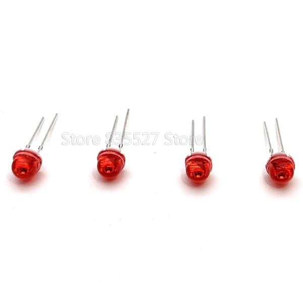 1000pcs/lot  red shell turn red light 5mm straw hat LED lamp beads LED Light-emitting diodes (leds)