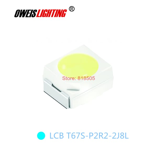 20PCS  LCB T67S / LCBT67S  3528 ICE BLUE SMD LED  PLCC-2 10mA 3V  0.03W 140-180mcd Light Beads Lamp