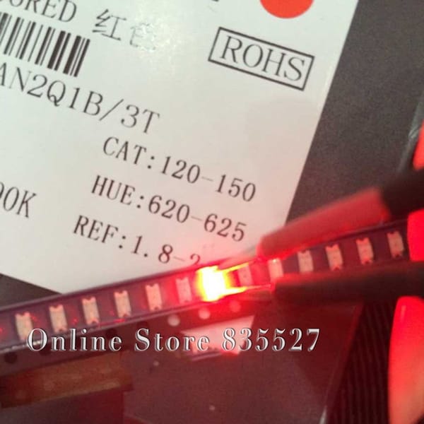 100pcs/lot 3216 1206 red SMD lamp beads 120-150mcd ultra bright LED light emitting diode leds highlight