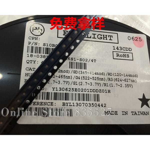 1000pcs/lot LED 0402 / 1005 SMD light beads bright RGB red green blue LED light emitting diode original Everlight