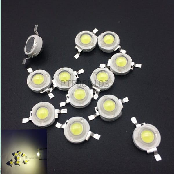 10pcs 1W 3W High Powre LED Bead Neutral White 4000-4500K LED Chip Emitter for light diy