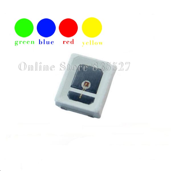 1000pcs/lot LED lamp beads blue / green / red / yellow SMD 2835 0.2W Super highlight light-emitting diode