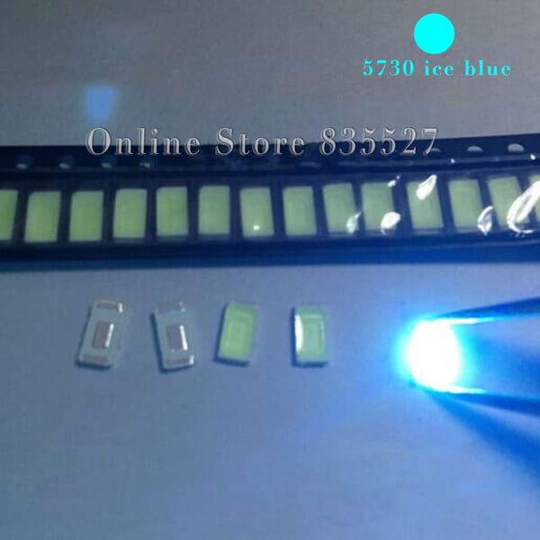 4000pcs/lot LED 5730 SMD lamp beads high brightness 0.5W ice blue light-emitting diode