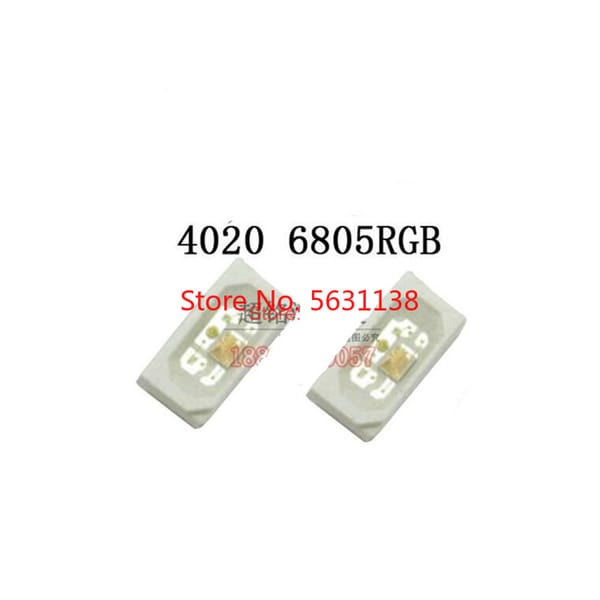 10PC 4020 RGB 4PIN 6805RGB Programmable with Built-in IC full color SMD LED light beads Super bright cree led COB chip power led