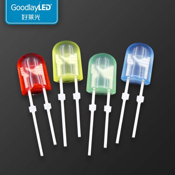 1000PCS 546 Oval ellipse with color and short foot with card LED lamp bead light-emitting diode LED