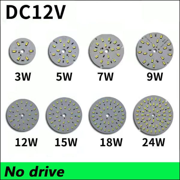 DALCAN 1pcs DC12V LED Lamp beads 3W 5W 7W 9W 12W 15W 18W 24W SMD5730 With White Light 6000K