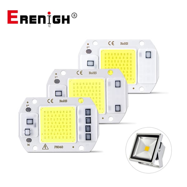 220V 110V 50W 30W 20W COB LED Chip Smart IC No Need Driver LED COB Chip DIY Floodlight Spotlight High Power Light Beads