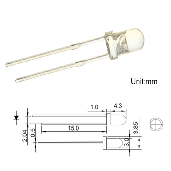 1000pcs 3mm Warm White Dip Led 3000-3200k 8000-10000mcd 3.0-3.2v F3 White Round Short Legs Water Clear Lamp Light Beads