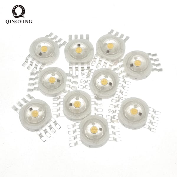 50pcs 4W 4 in 1 RGBW RGBWW Colorful LED Diodes 300mA-350mA High Power LED Chip RGB White&Warm White For LED Stage Lighting Beads