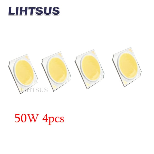 4pcs LED COB Beads CRI≥95  Light-Emitting Diode  Chip 30W 40W 50W 19*19mm 36V 1200mA Light Board For DIY LED Spotlight Downlight