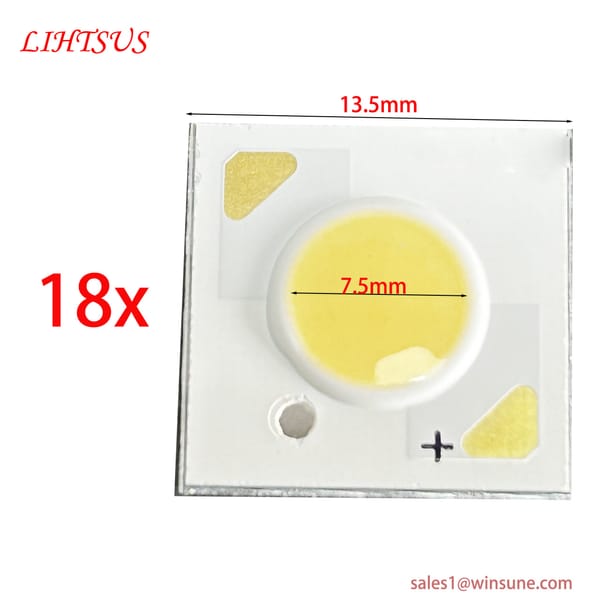 18pcs 6W 1313mm 6W 150mA CRI95+ led cob light beads 6W Light Emitting Diode bridgelux led DIY Track Lamp LED Grille Lamp.