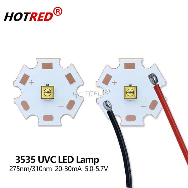 UVC LED Diode 3535 275nm Lamp SMD beads for UV disinfection equipment 265nm 285nm 310nm Deep violet ultraviolet light 5-7V 0.1W