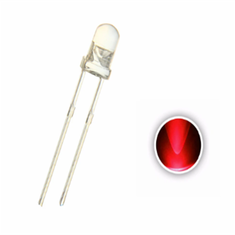 100pcs 3mm Red Led 620-625nm 2v 20ma Water Clear Lens Transparent Ultra Bright Round Lamp Light Beads