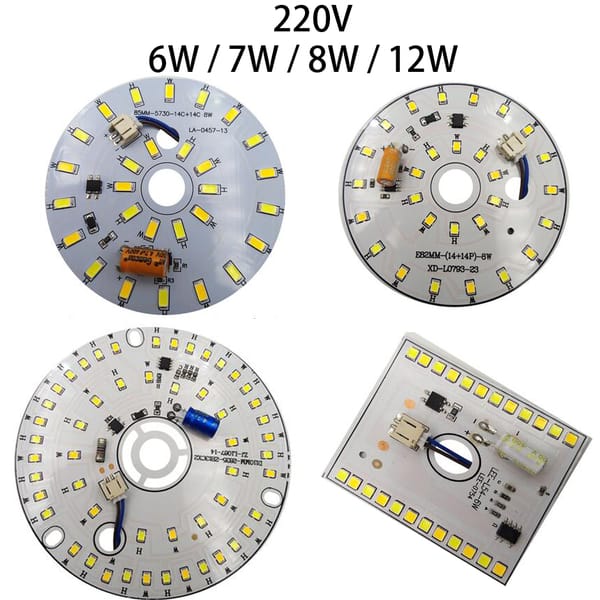 6W 7W 8W 12W 82/85/140mm 55*55mm 220V Free Driver Three Tri-Color Alternating Light Chip SMT SMD LED Base Bulb Lamp Bead Emitter