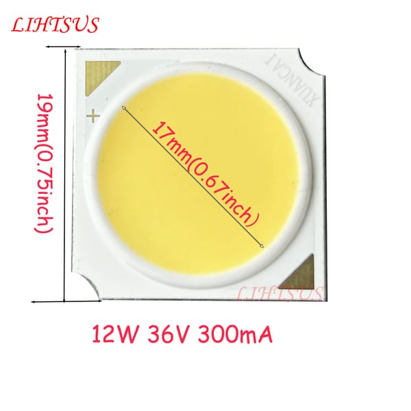 12W Cob Led Chip Ra95 Led  COB Light Beads 3000K 4000K 6000K CRI90 Cob Led Beads Spotligchip cri90 led 130LM/W 1919mm DIY Lamp