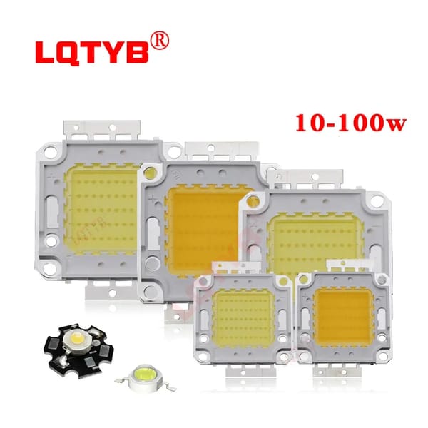 1-10PCS LED Hight Power Integrated Light Source 10W 20W 30W 50W 100W 30V 24*44mli Beads Light Lamp White Warm Blub For Foodlight