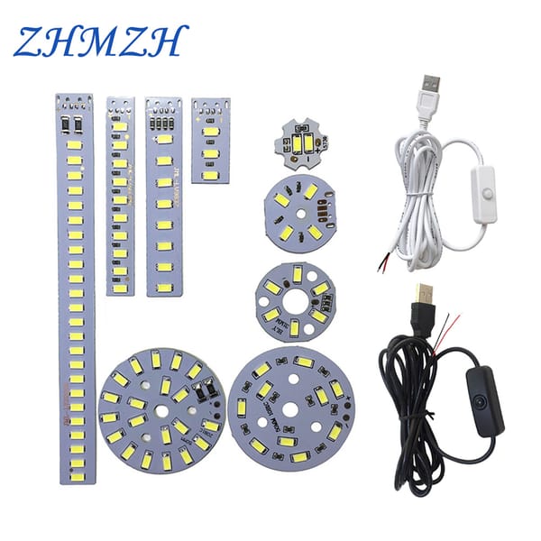 DC5V Dimmable LED Chip 5W 10W 12W 30W Surface Light Source SMD 5730 LED Light Beads White Warm White DIY Adjustable LED Bulb