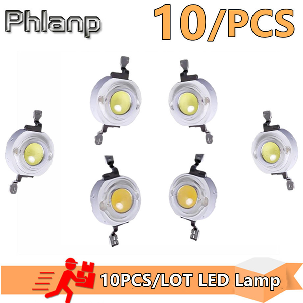 Phlanp 10PCS/LOT LED Lamp bead 1W 100-120LM LED Bulb IC SMD Lamp Light Daylight white/warm white  High Power 1W LED Lamp bead
