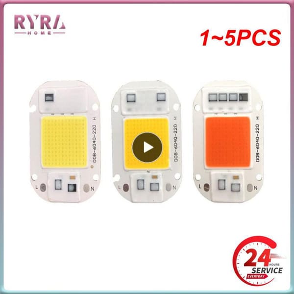 1~5PCS COB lamp Bead 10W 20W 30W 50W 220V 240V IP65 Smart IC No Need Driver Flood light Led Bulb Spotlight Outdoor Chip