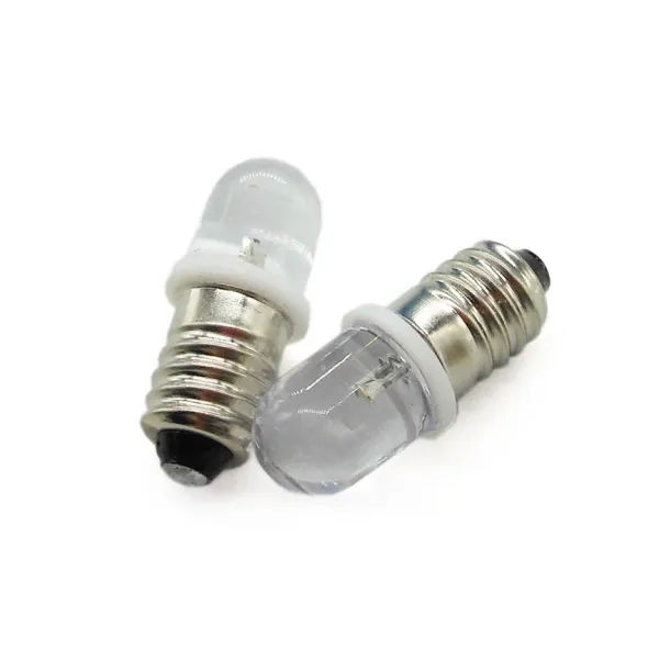 Warm White E10 Screw LED Light Beads DC 3V 3.8V 4.8V Old Small Flashlight Bulb 4000-6000MCD