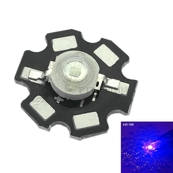 10pcs 3W 45mil Chip Royal Blue 445nm~460nm LED bead diodes plant grow light lamp parts