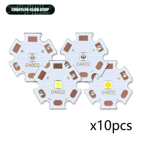 10pcs LED Beads High Power 1W 2.2V 3.2V 280mA Cold Warm White Red Blud Green Lamp Bead For Torch Flashlight Car Lighting