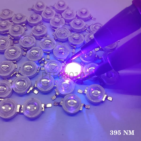 10pcs 3W LED chip UV High power Light bead 365 380 395 400 410 420 430nm Silicone Lens High temperature resistance Curable nail
