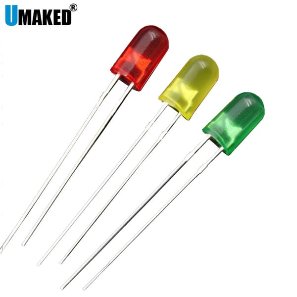 1000PCS 5mm long leg Clear len/ Color len LED round lamps 3.2-3.4v 20mA light beads  Emitting diodes WW/W/R/G/B/Y Lighting