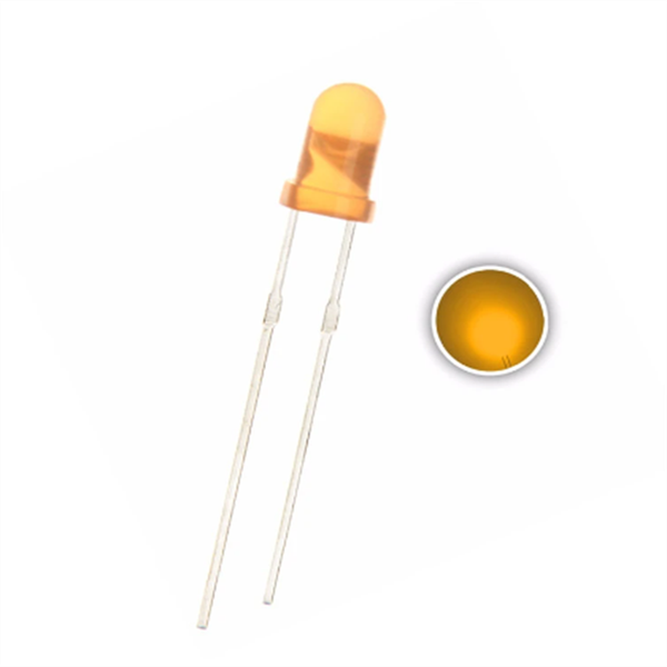 100pcs 3mm Diffused Orange Led Through Hole 602-610nm Dc 2v 20ma Round Head Dip Led Lamp Light Beads