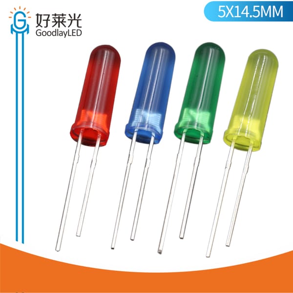 1000pcs High colloid F5/5MM round head 10.5/11.5/12.5/14.5/16.5/17.5mm indicating led lamp beads light-emitting diode DIP LED