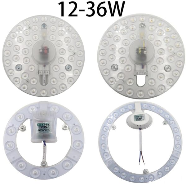 12W 18W 24W 32W 12-23mm OD 220V Round DIY Driver Module Warm Yellow White SMD Bulb Lamp Board Bead Emitter LED Light Panel