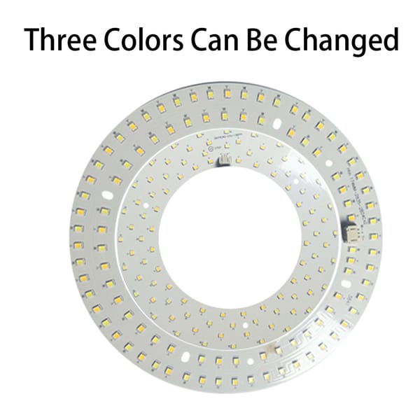 24W 48W 168/175/200mm OD 125mm ID Three Tri-Color Alternating Light Chip SMT SMD LED Base Toroidal Bulb Lamp Bead Emitter Ring