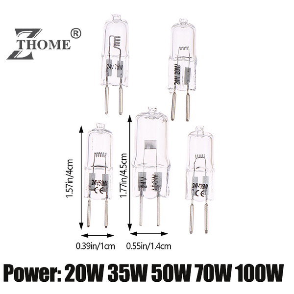 1Pc G5.3 24V 20W 35W 50W 70W 100W Light Bulb G5.3 Bulb G5.3 24V Glass Light Bulb Aroma Lamp Bulb Halogen Lamp Beads