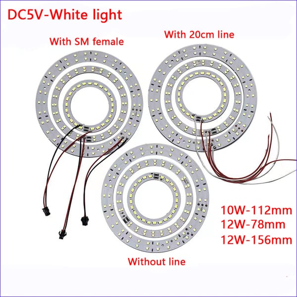 Highlight DC5V SMD 2835 5730 Lamp Beads USB Ten-Speed Switch Cable Driver 10W 12W White Light Lamp Board With SM Female.