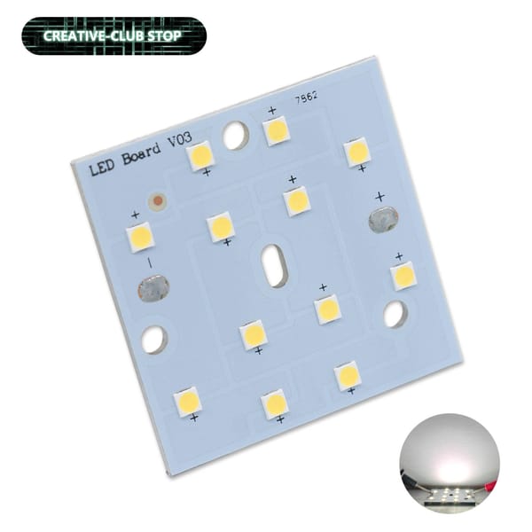 42*42mm SMD DC24V Highlight LED Lamp Board Light Source 300mA Universal Lamp Beads 8W White Light High Heat Dissipation Aluminum
