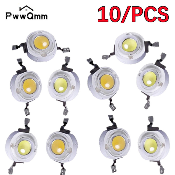 PwwQmm LED 10PCS/LOT 1W 100-120LM LED Bulb IC SMD Lamp Light Daylight white/warm white  High Power 1W LED Lamp bead