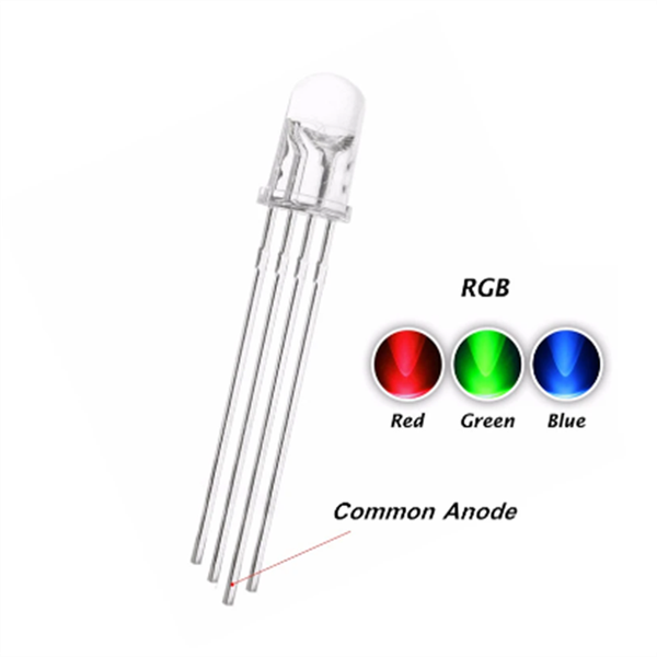 1000pcs 5mm Rgb Led Common Anode Diffused F5 Red Green Blue Tricolor Lamp Dip-4 Wide Angle Light Beads Lamps