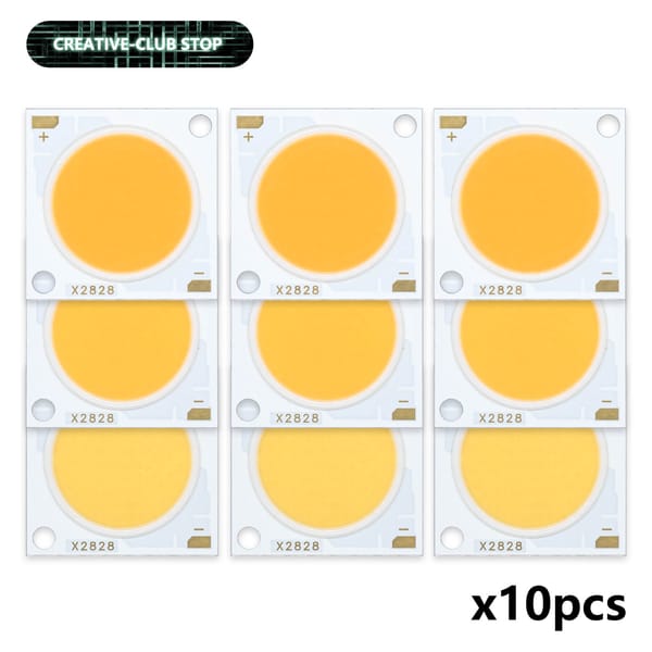 10pcs 36-60W COB Chip Ra 97 3000K 4000K 6000K 2828 Integrated SMD diode 17x34mil Light Bead for LED Bulb Ceiling Spotlight DIY