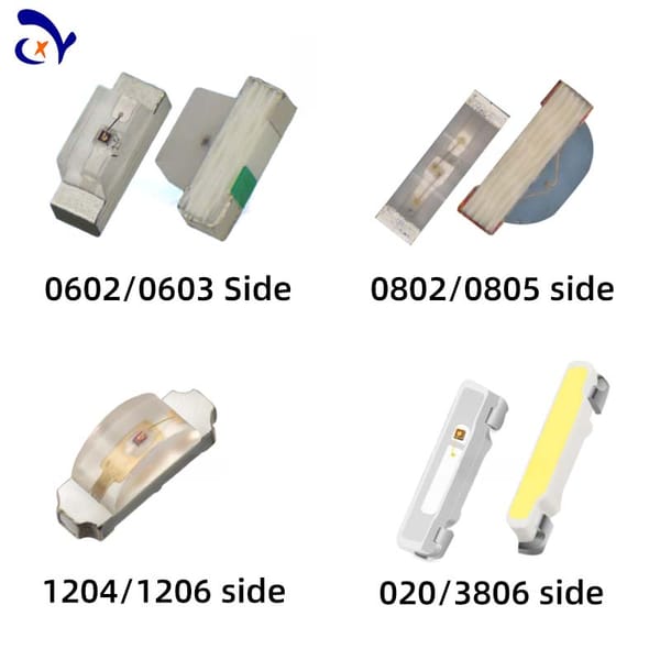 50PCS High brightness side light 020/3806 0603 0805 1206 red, yellow, blue, green, white, orange LED light beads
