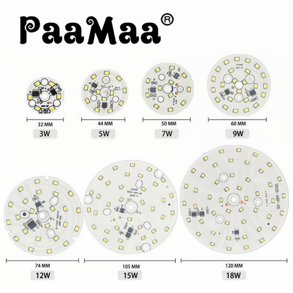 PaaMaa LED Chip 5W 7W 9W 12W 15W 18W SMD 2835 Light Beads AC 220V-240V DIY For Led Downlight Cold/Warm White Lighting Spotlight