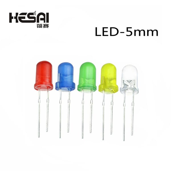 100PCS/lot 3MM 5MM F3 F5 Led Kit Mixed Color Red Green Yellow Blue White Light Emitting Diode